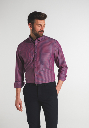 Camasa caro, modern fit, pentru barbati, 100% bumbac, maneca lunga, model 8917/58 X143 Eterna [0]