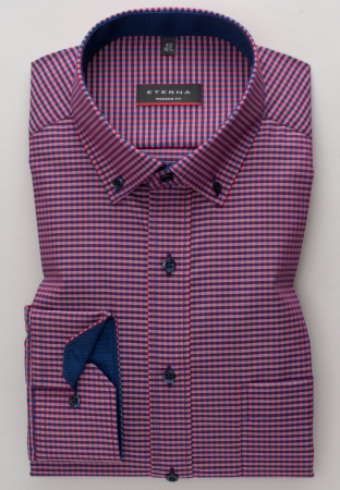 Camasa caro, modern fit, pentru barbati, 100% bumbac, maneca lunga, model 8917/58 X143 Eterna [5]