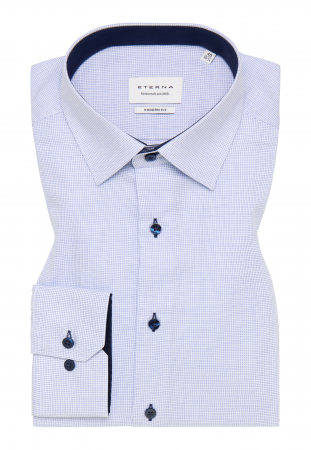 Camasa bleu, modern fit, pentru barbati, 100% bumbac, maneca lunga, model 4671/11 X14P Eterna [5]
