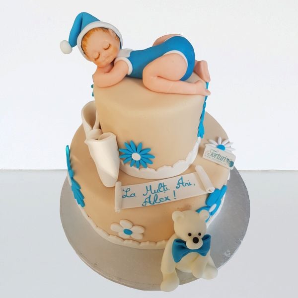Tort botez bebelus dolofan albastru [1]