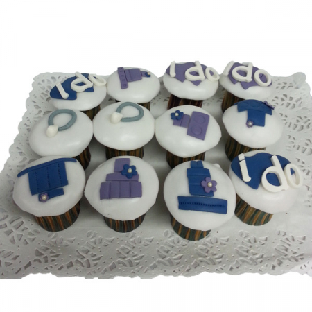 Briose,cup cakes - Briose cu model de nunta