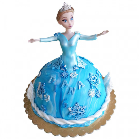 Torturi in pasta de zahar pentru fetite - Printesa Elsa