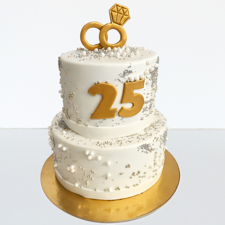 Torturi pentru nunta - Tort 25 de ani de casatorie