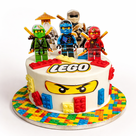 Torturi in frosting- crema pentru baieti - Tort in frosting lego ninjago