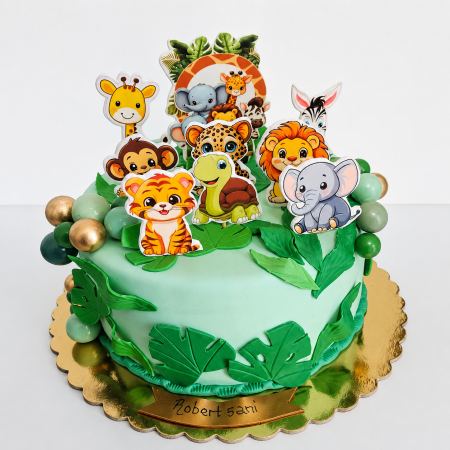 Torturi copii - Tort Animalute din jungla 2D