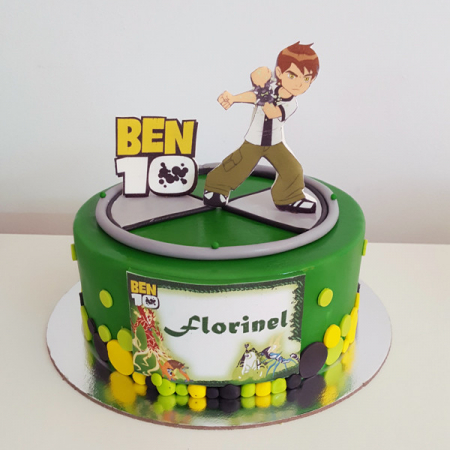 Torturi in pasta de zahar pentru baietei - Tort Ben Ten 2D