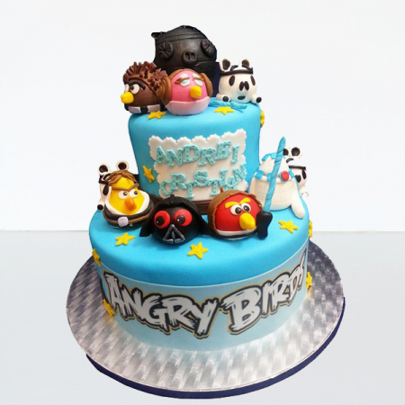 Torturi pentru botez - Tort botez Angry Birds Star Wars