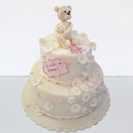 Torturi - Tort Botez cu ursulet cream