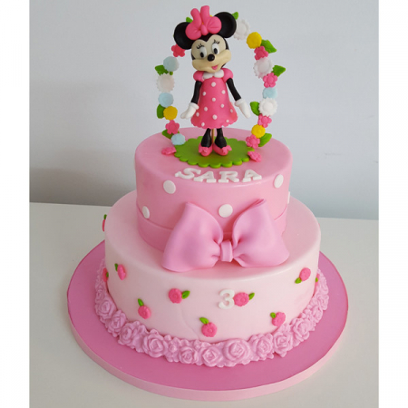 Torturi - Tort botez Minnie mouse in coronita