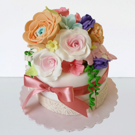 Torturi cu flori - Tort buchet de flori
