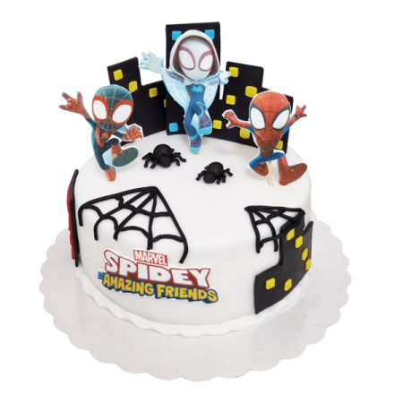 Torturi in pasta de zahar pentru fetite - Tort cu Spidey