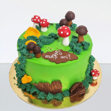 Torturi in frosting- crema - Tort in frosting cu ciupercute