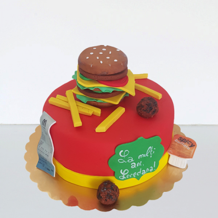 Torturi pentru adulti - Tort cu Cheesburger Mc Donald's