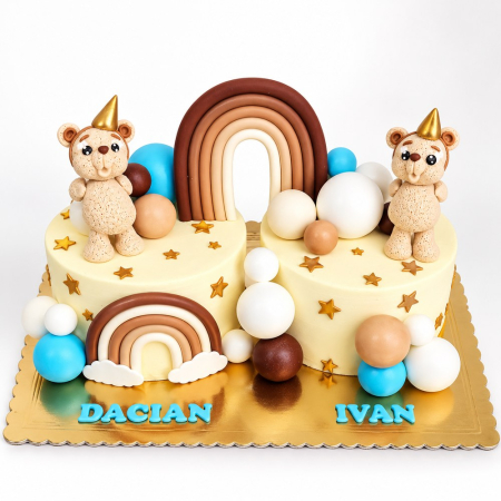 Torturi copii - Doua torturi in frosting ursuleti si arcada