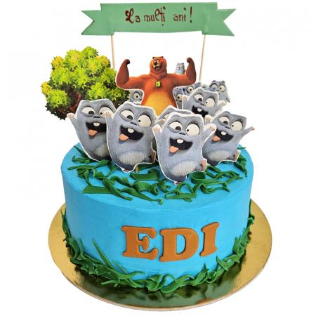 Torturi in frosting- crema pentru baieti - Tort in frosting Grizly Edi