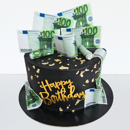 Torturi pentru adulti - Tort in frosting cu euro