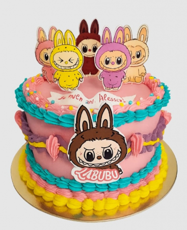 Torturi pentru pasiuni - Tort in frosting Labubu Alessia