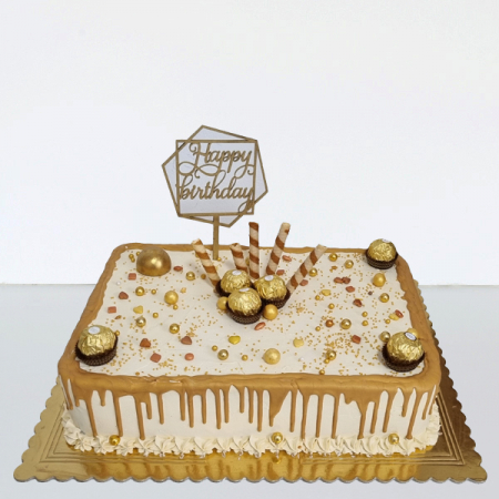 Torturi speciale fara martipan - Tort Ivoire in frosting- dreptunghi