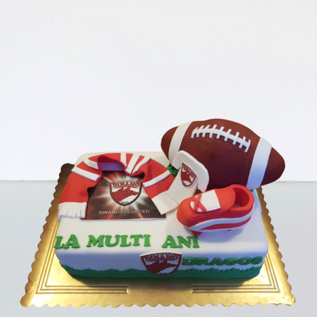 Torturi pentru adulti - Tort cu minge de rugby si fular