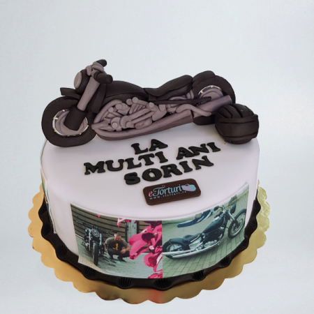 Torturi pentru adulti - Tort cu motocicleta Harley Davidson 