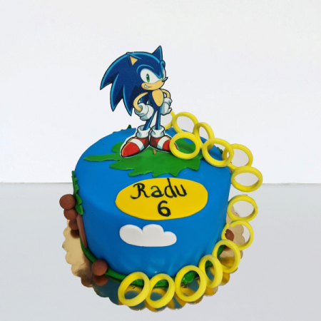 Torturi copii - Tort Sonic cu inele