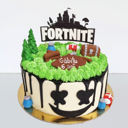 Torturi in frosting- crema pentru baieti - Tort Fortnite in frosting Gabi