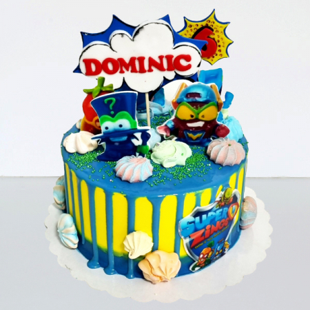 Torturi in frosting- crema pentru baieti - Tort in frosting cu Super Zings