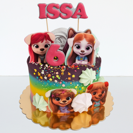 Torturi copii - Tort in frosting cu papuselele vip
