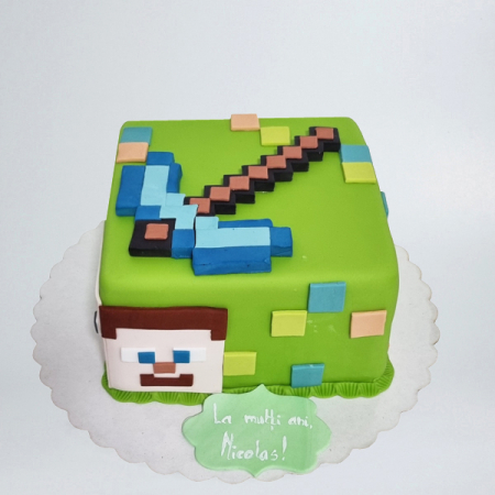 Torturi copii - Tort Minecraft Nicolas