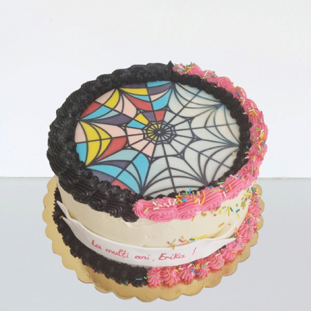 Torturi in frosting- crema pentru baieti - Tort in frosting cu poza Wednesday