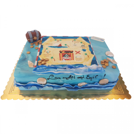 Torturi in pasta de zahar pentru baietei - Tort Cufar