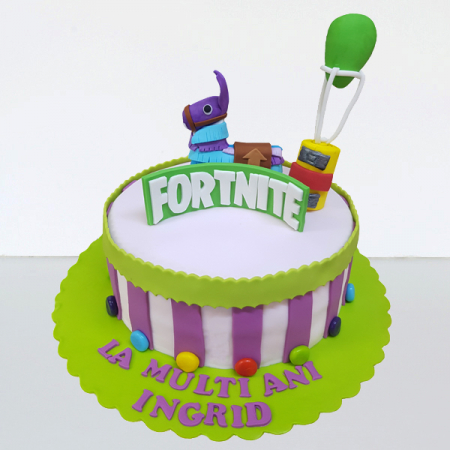 Torturi in pasta de zahar pentru baietei - Tort Fortnite-Ingrid