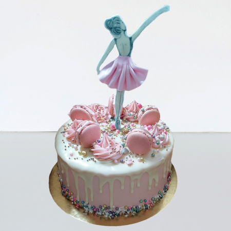 Torturi in frosting- crema - Tort in frosting cu balerina
