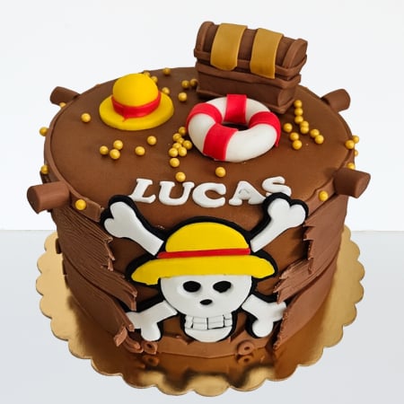 Torturi in pasta de zahar pentru fetite - Tort pirati Lucas