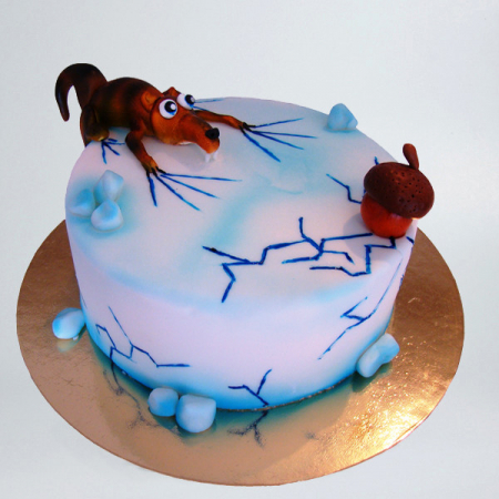 Torturi in pasta de zahar pentru baietei - Tort Ice Age