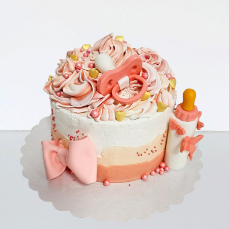 Torturi in frosting- crema pentru baieti - Tort in frosting Baby Shower