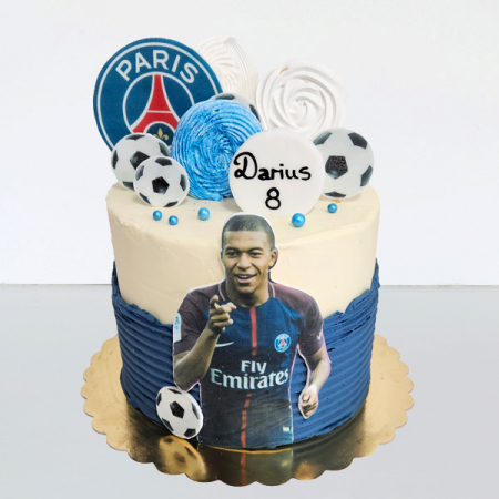 Torturi copii - Tort in frosting cu Mbappe