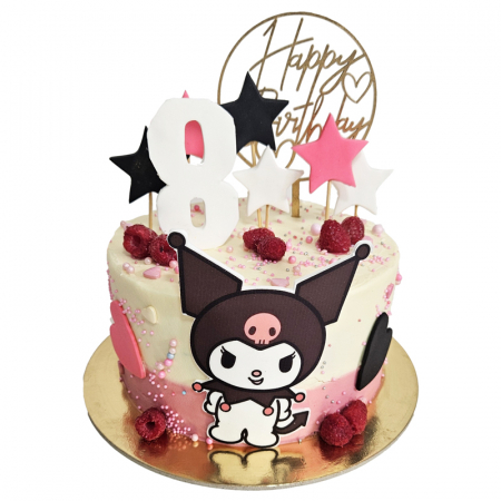 Torturi - Tort in frosting Kuromi pe lateral