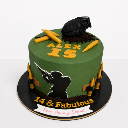 Torturi in frosting- crema pentru baieti - Tort in frosting cs go Alex