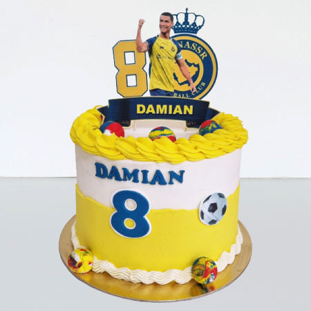 Torturi in frosting- crema pentru baieti - Tort in frosting Ronaldo Al Nassr