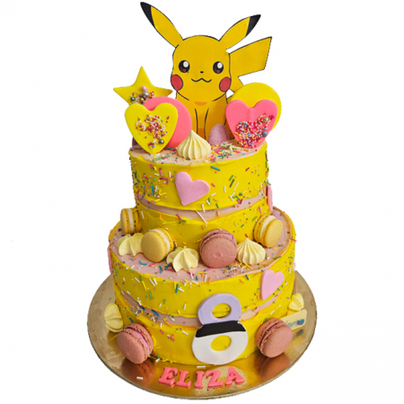 Torturi in frosting- crema pentru baieti - Tort in frosting Pokemon Eliza