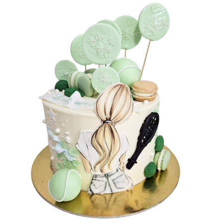 Torturi in frosting- crema pentru baieti - Tort in frosting silueta Tenis cu acadele