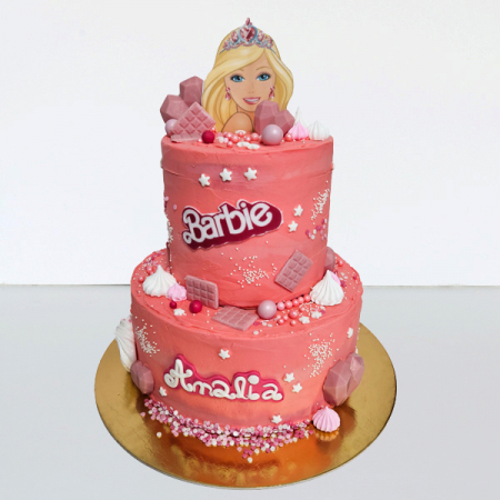 Torturi - Tort in frosting Barbie Amalia