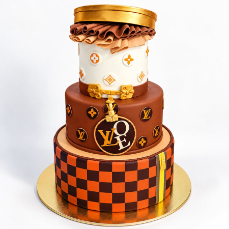 Torturi pentru adulti - Tort Louis Vuitton cu etaj