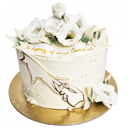 Torturi pentru adulti - Tort in frosting mana mamica si copil