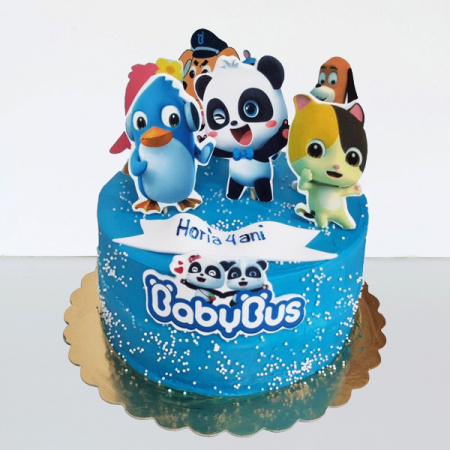 Torturi in frosting- crema pentru baieti - Tort cu Baby buss