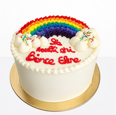 Torturi pentru adulti - Tort in frosting curcubeu