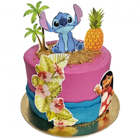 Torturi copii - Tort in frosting Stitch Party