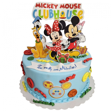Torturi in pasta de zahar pentru baietei - Tort Clubul Mickey 2d