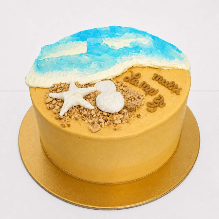 Torturi pentru adulti - Tort in frosting Plaja si mare